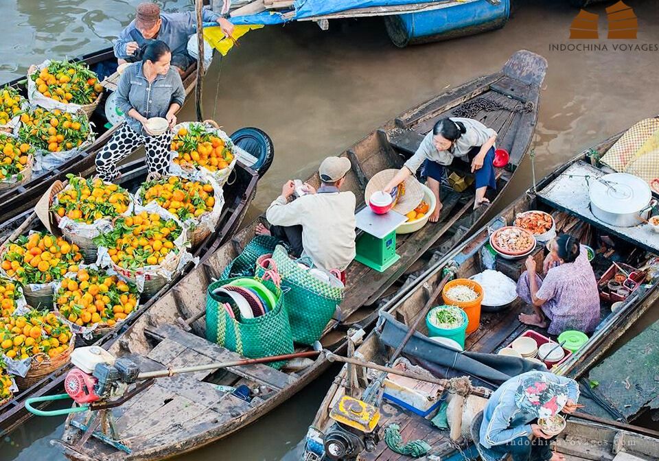 Floating village at Mekong Delta