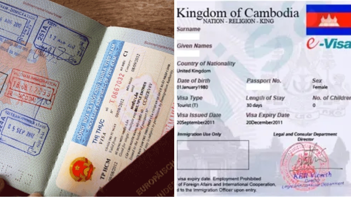 Vietnam visa and Cambodia visa