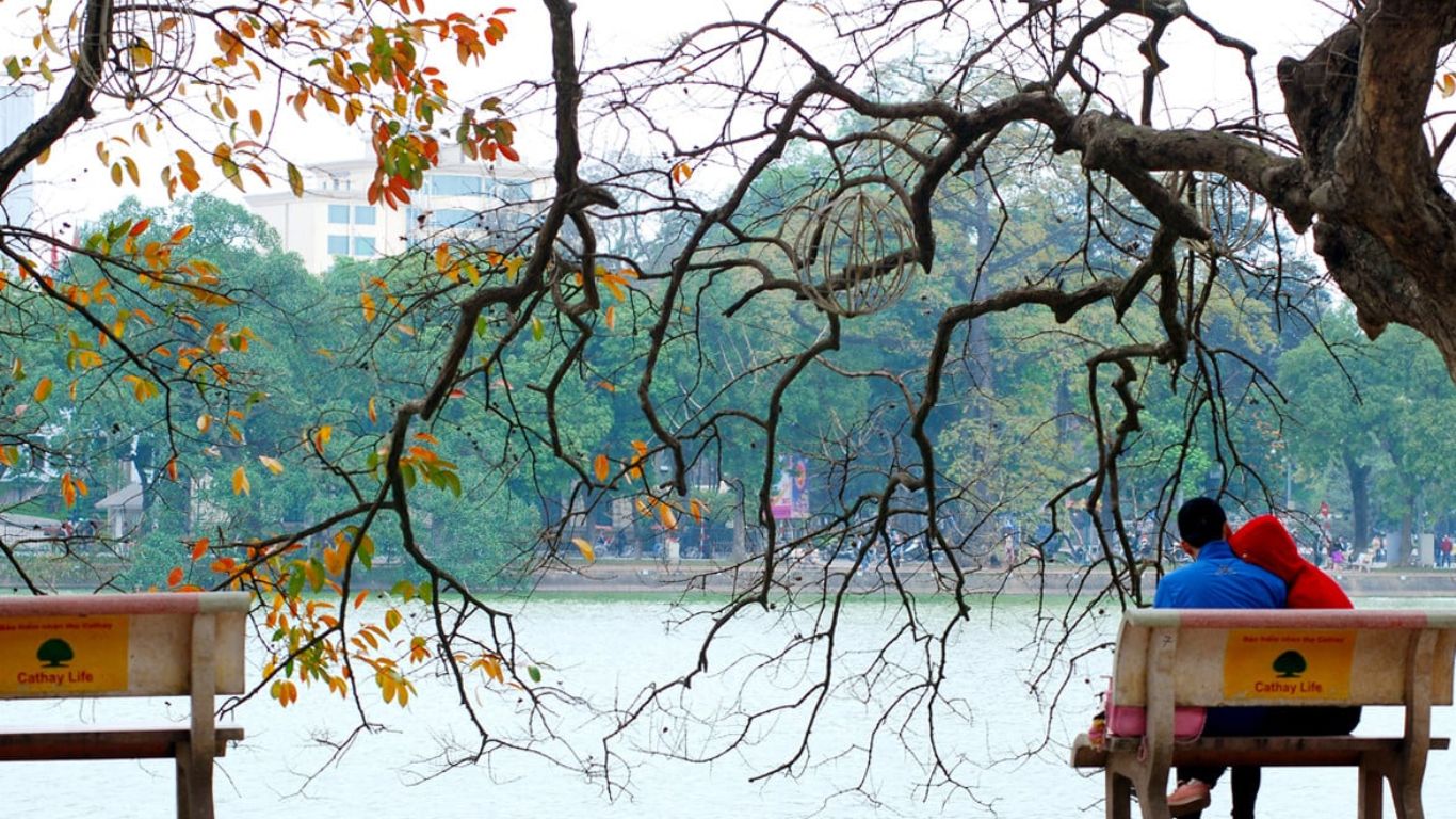 Hanoi in the morning winter