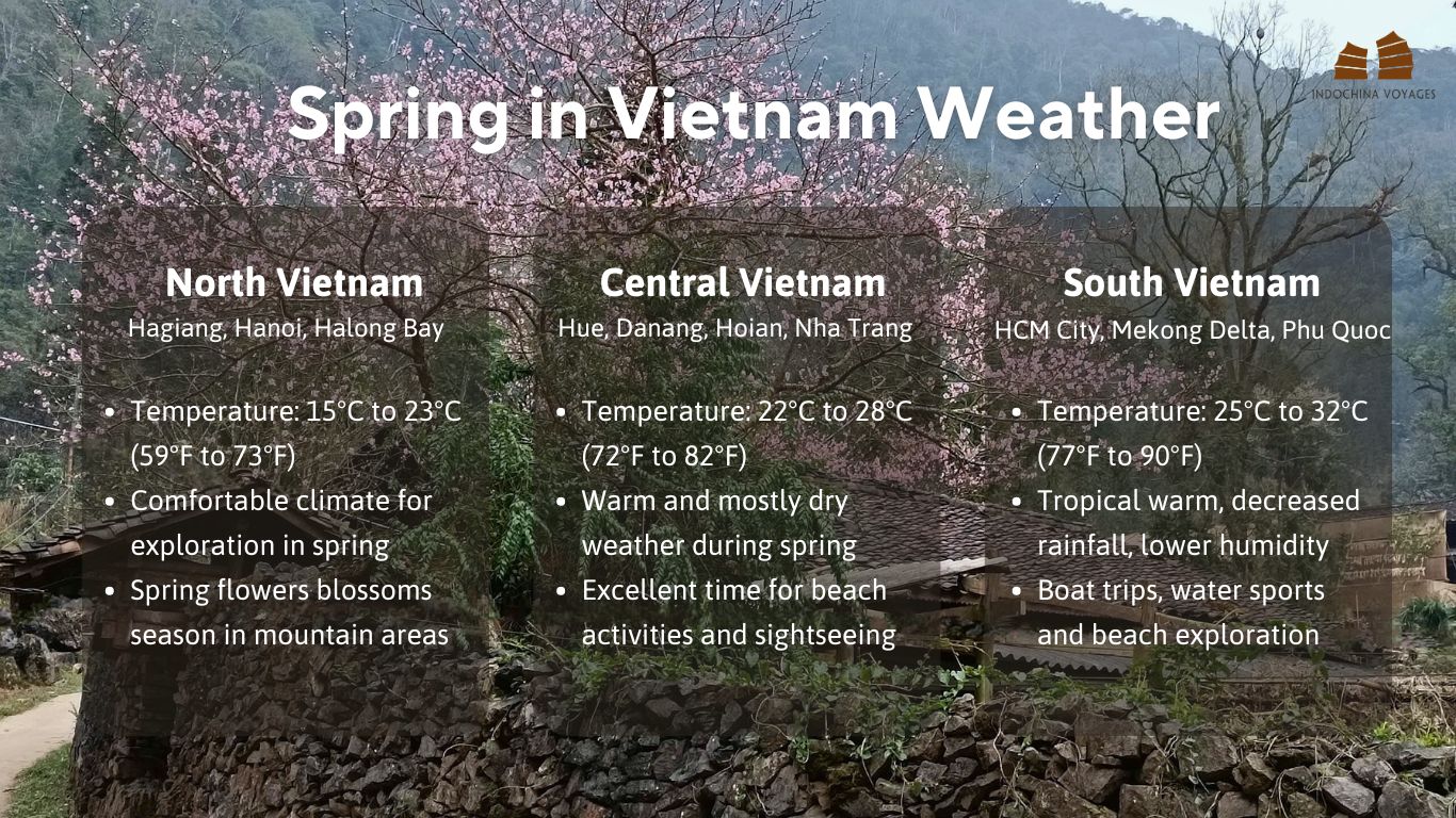 Spring weather in Vietnam by regions