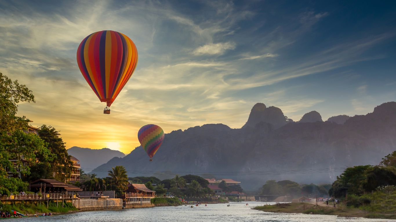 Hot Air balloon in Vang Vieng