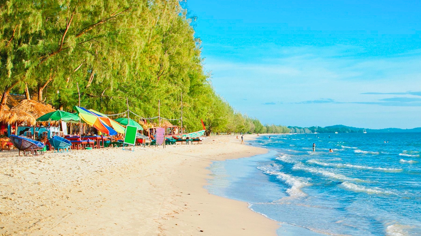 Beautiful beach in Cambodia