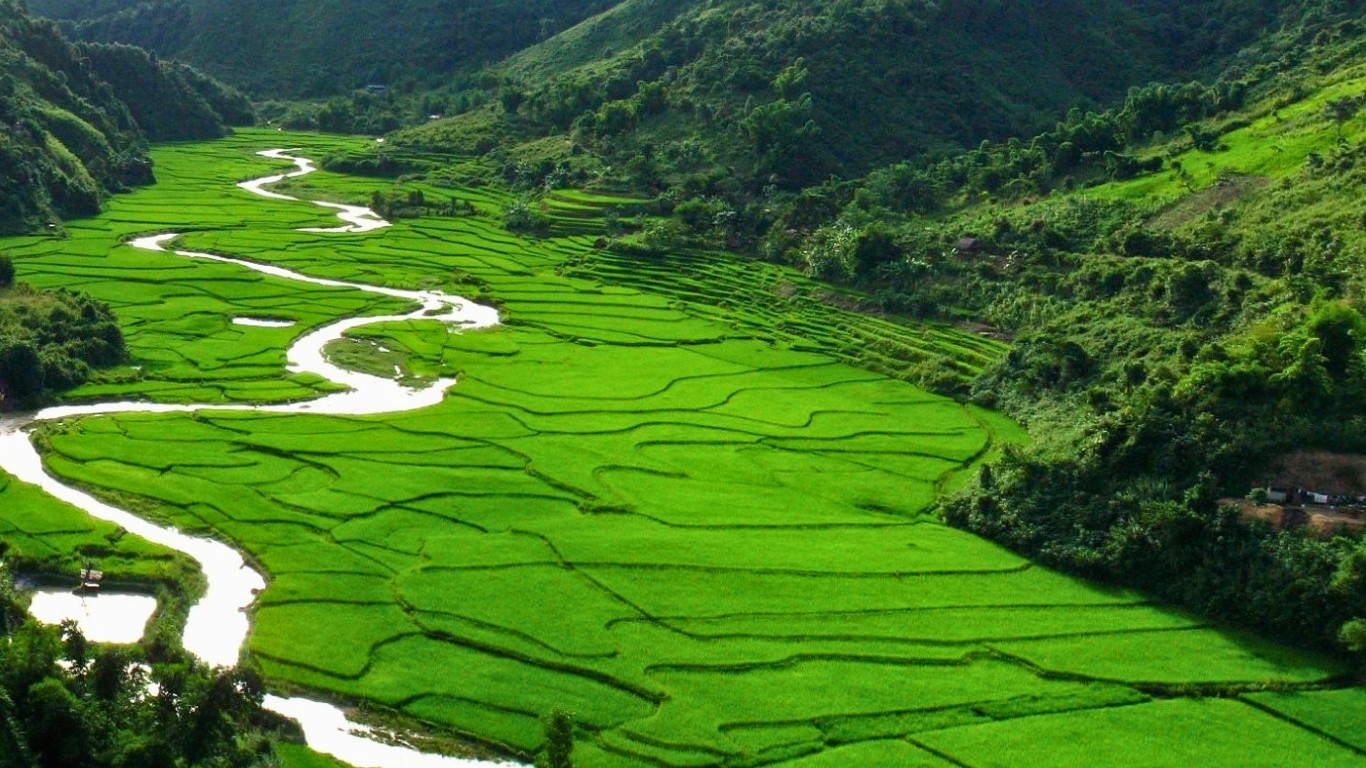 Landscape in Luang Namtha in February