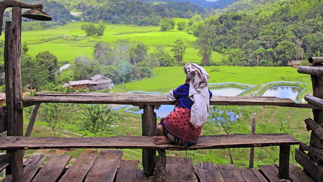 The Local Life in Ban Nam Sang Hill Tribe Village